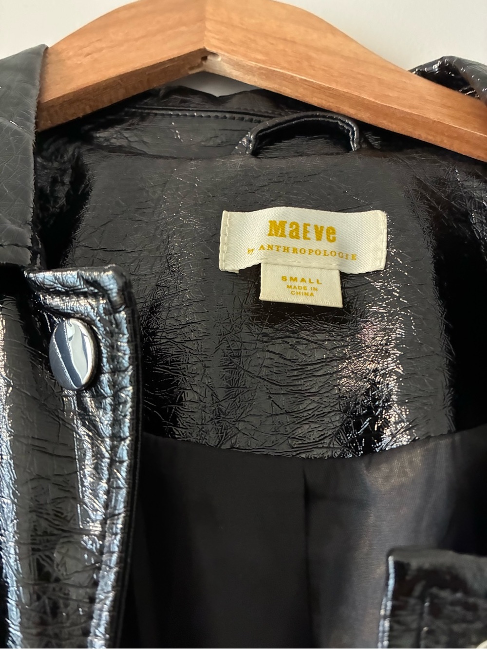 Maeve Anthropologie Faux leather trench with pockets - Picture 2 of 4